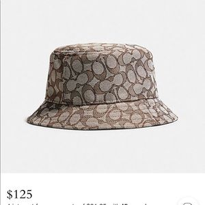 COACH SIGNATURE JACQUARD BUCKET HAT